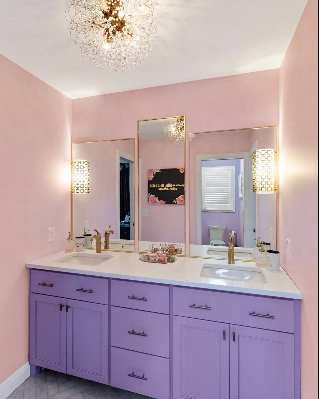 Jaw-Dropping Purple Bathroom Trends for 2025 7 Lavender Cabinets With Blush Elegance