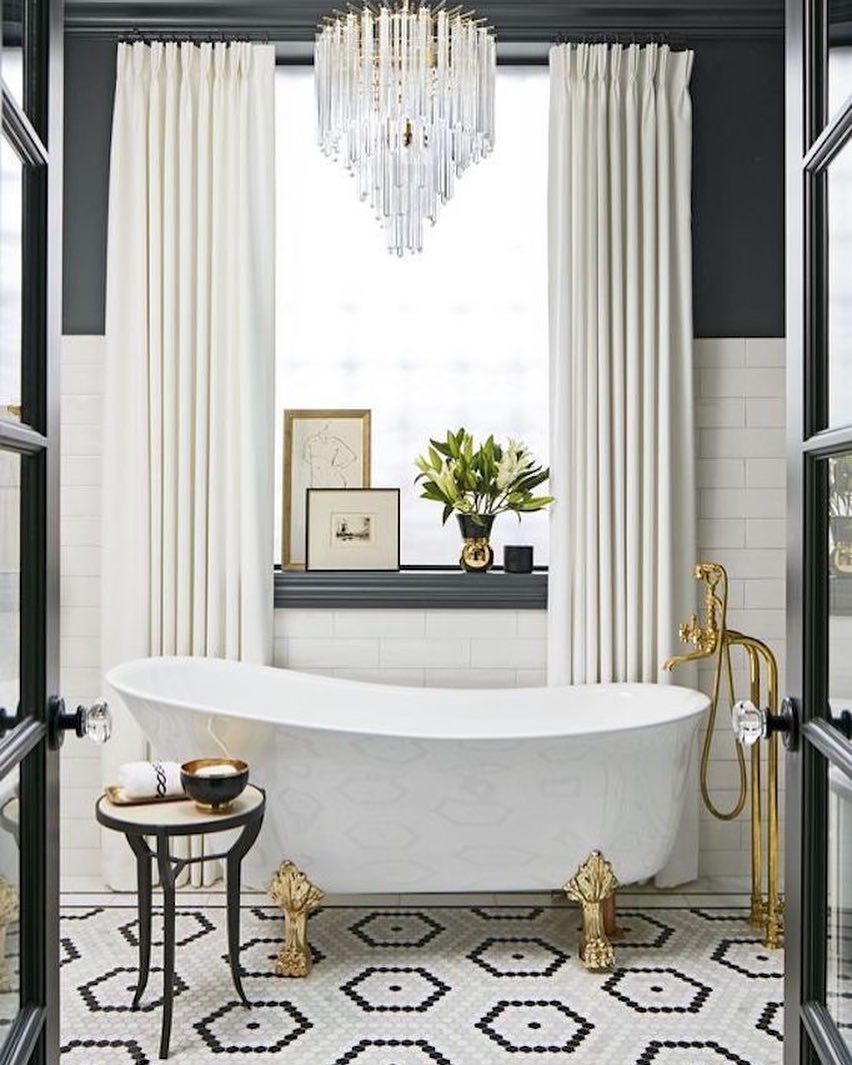 25 Chic And Glamorous Art Deco Bathroom Ideas You Should See 19 Deco Glam With Gold Accents