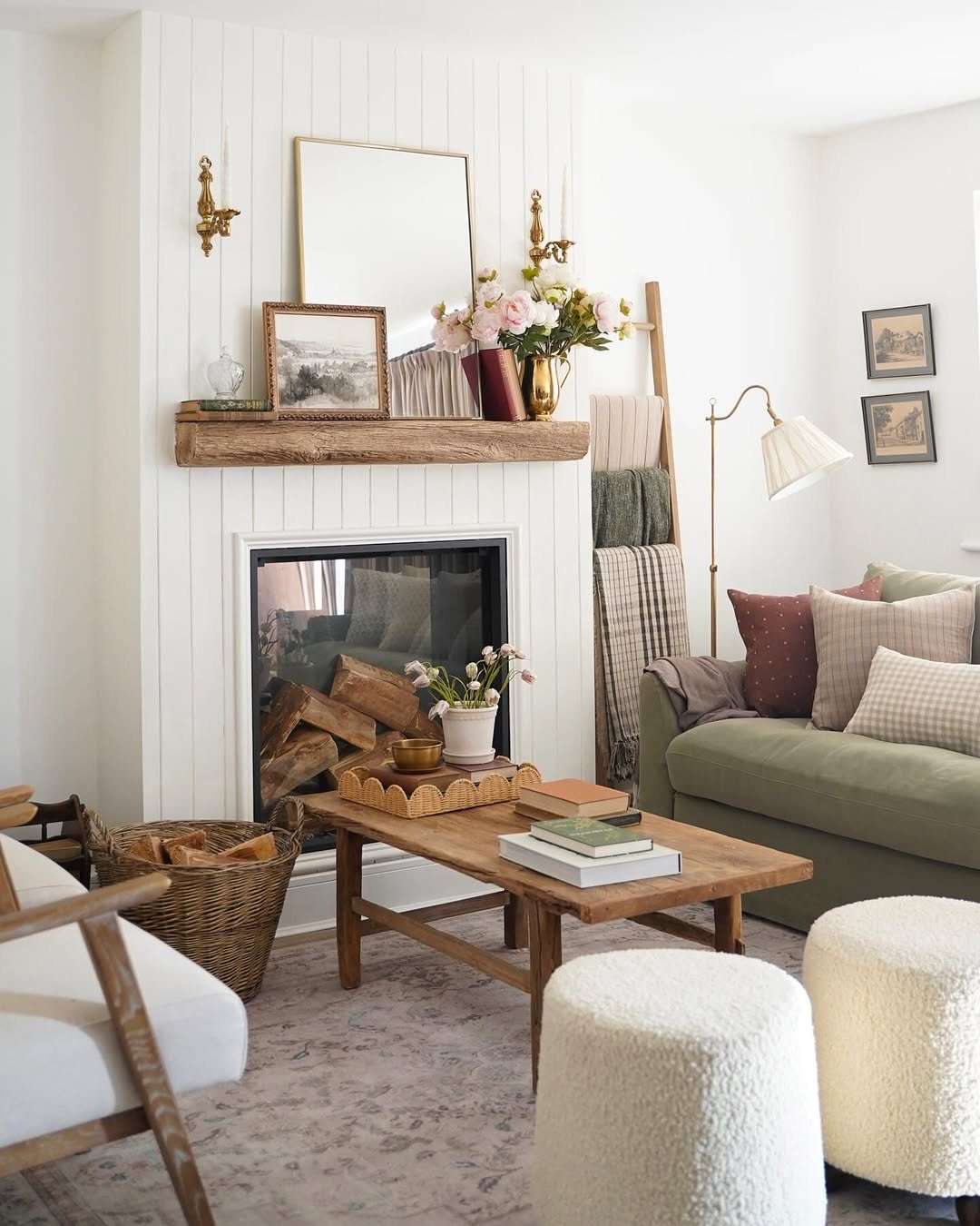 Jaw-Dropping Spring Living Room Makeovers for 2025 14 Rustic Warmth With Spring Accents