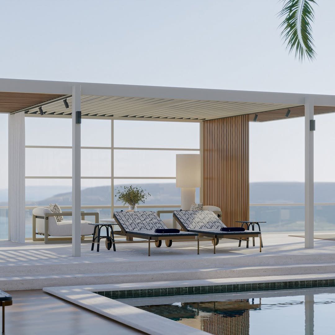 25 Jaw-Dropping Coastal Pool Decor Ideas for 2025 24 Modern Elegance With Geometric Flair