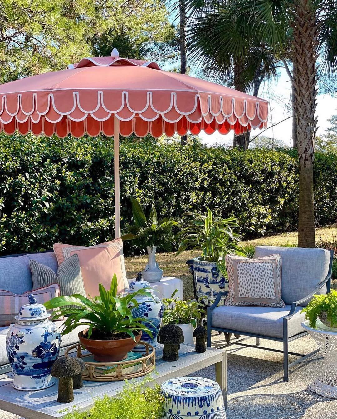 25 Jaw-Dropping Coastal Pool Decor Ideas for 2025 6 Bold Umbrella And Chinoiserie Accents