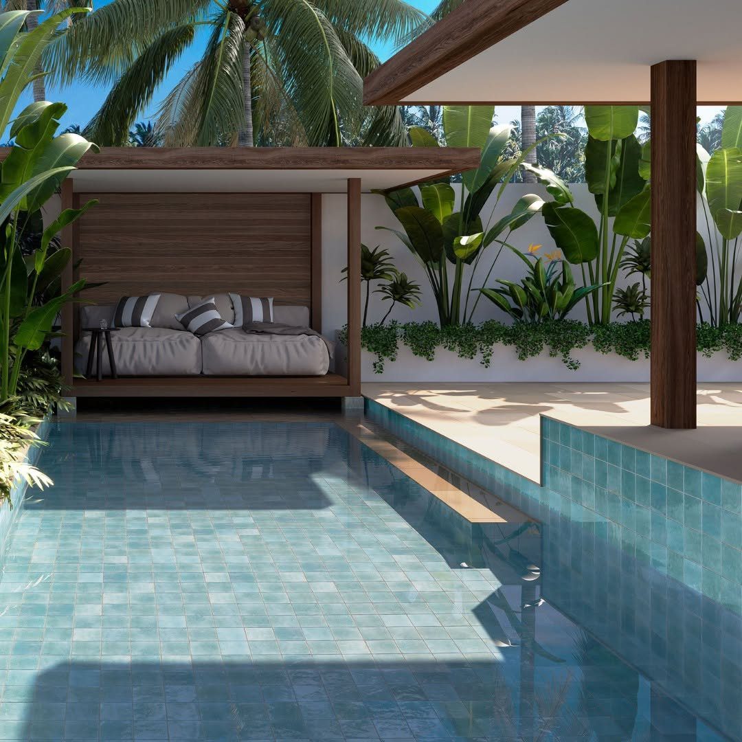 25 Jaw-Dropping Coastal Pool Decor Ideas for 2025 7 Tropical Cabana With Poolside Elegance