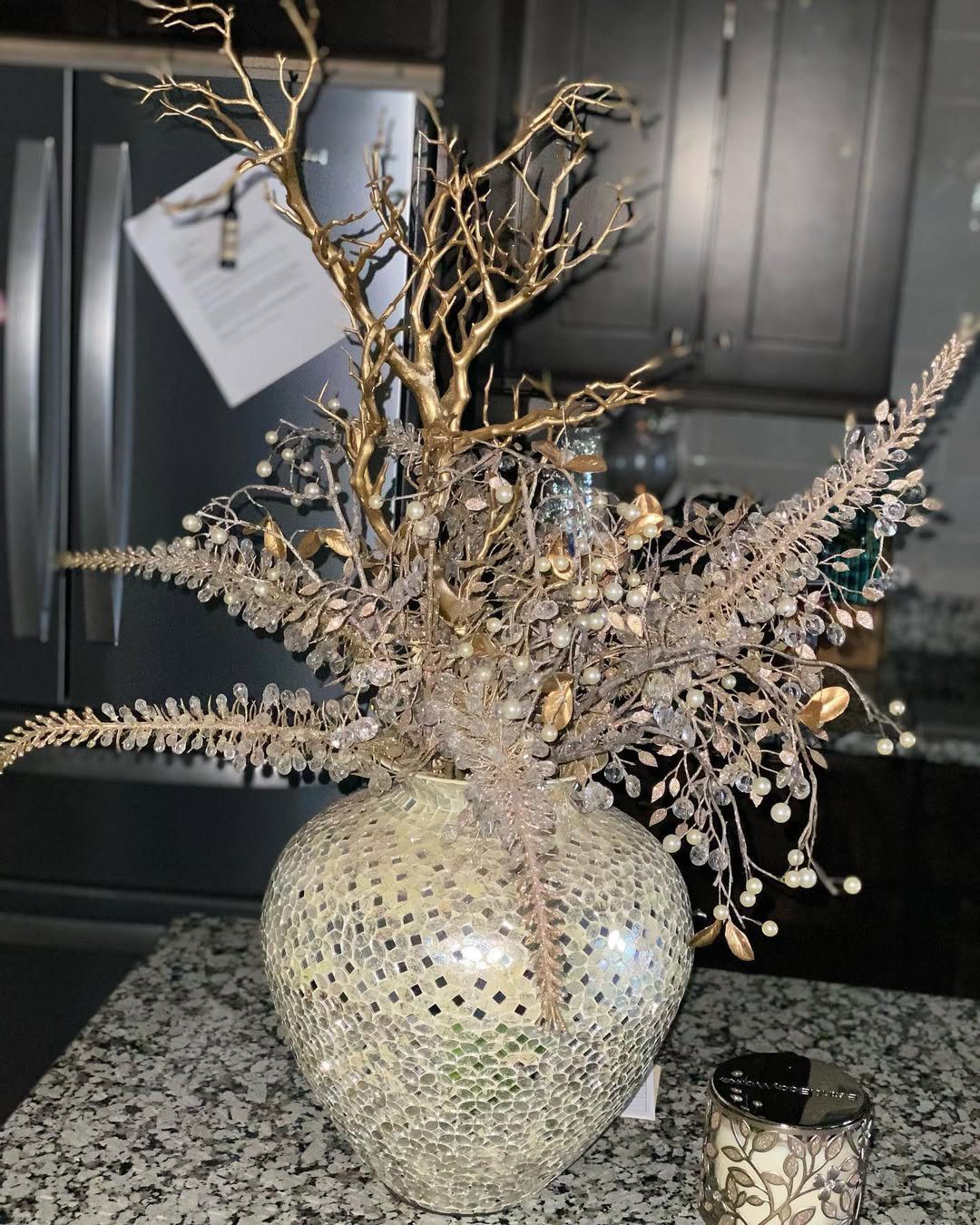 Gold And Pearl Vase Fillers For Luxe Glam