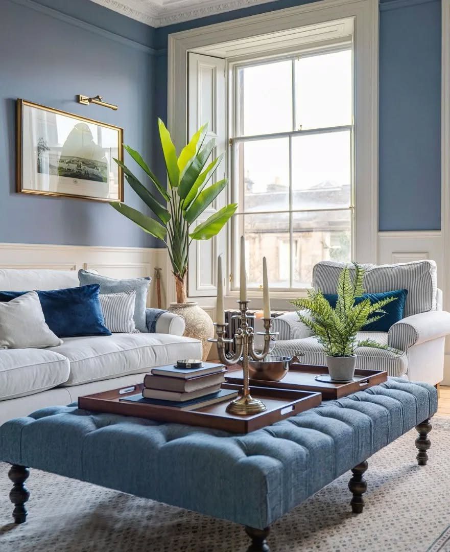Jaw-Dropping Blue-Grey Living Rooms for 2025! 1 Timeless Elegance In Blue And Grey