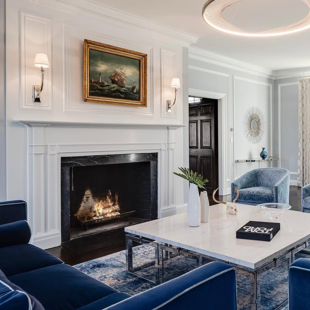 Jaw-Dropping Blue-Grey Living Rooms for 2025! 16 Classic Luxury In Blue And Grey