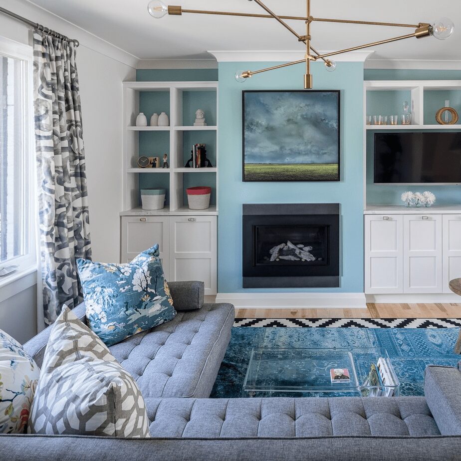 Jaw-Dropping Blue-Grey Living Rooms for 2025! 17 Bold And Playful In Blue And Grey