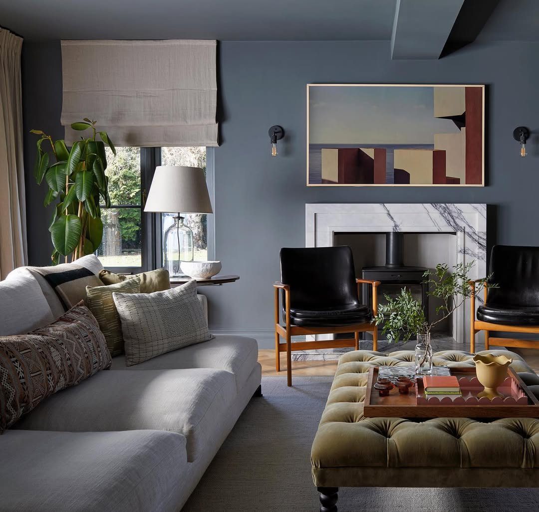 Jaw-Dropping Blue-Grey Living Rooms for 2025! 5 Moody Elegance In Blue And Grey
