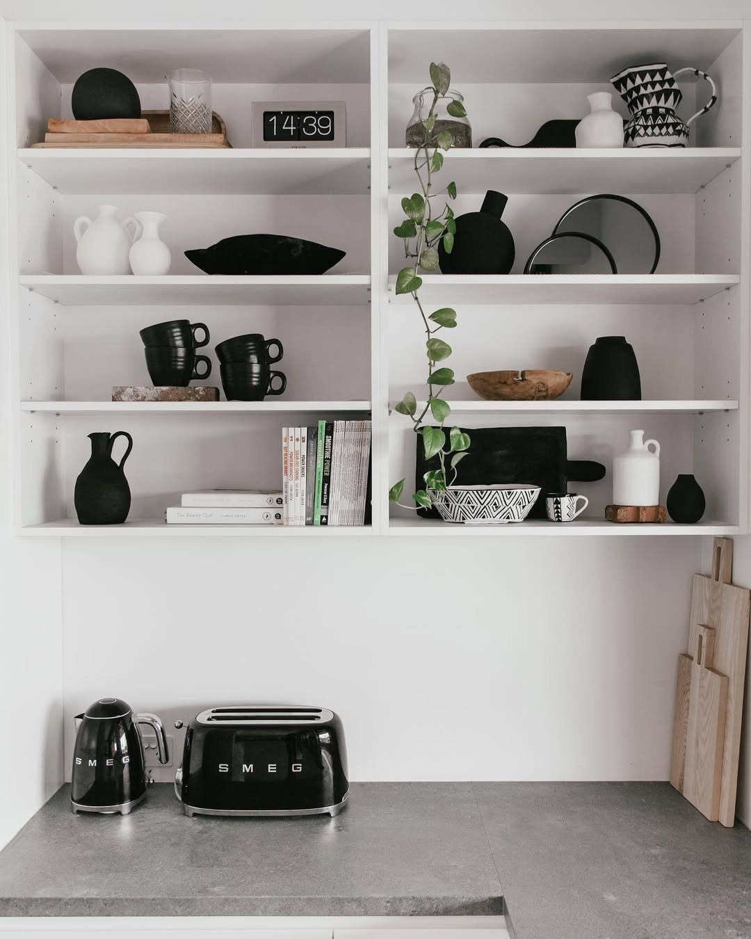 25 Stunning Kitchen Shelf Hacks You Need in 2025! 23 Bold Monochrome With Sleek Minimalism