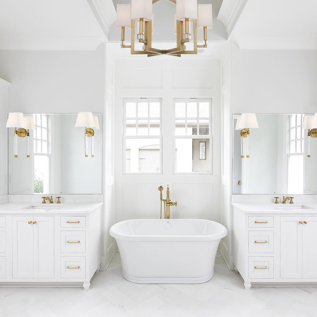 Classic White Glam With Gold Accents