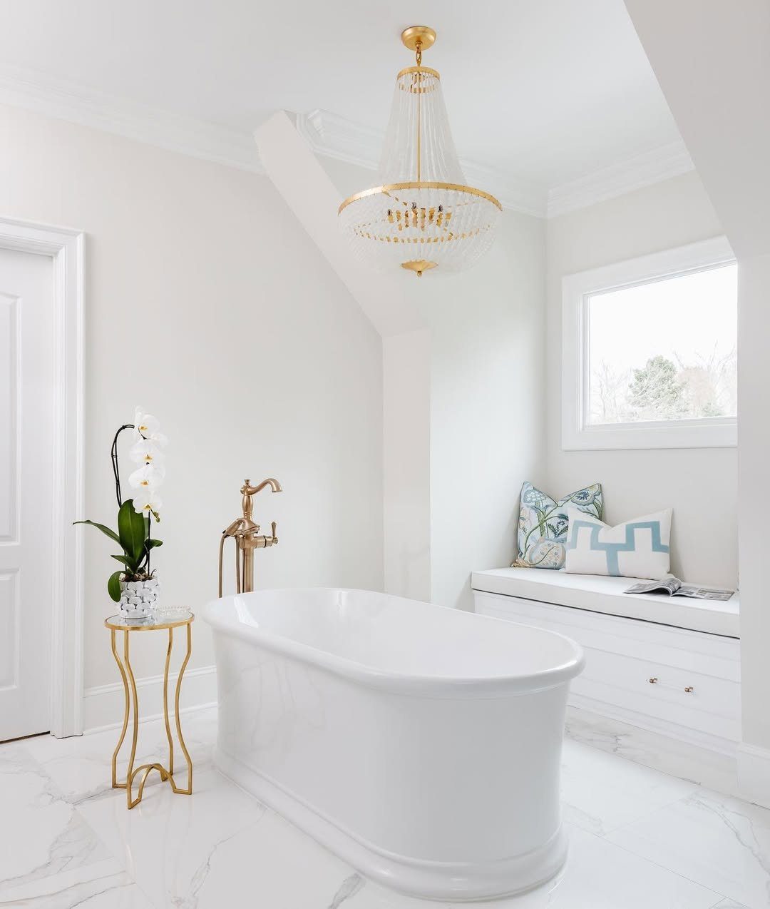 White Elegance With Gold Accents