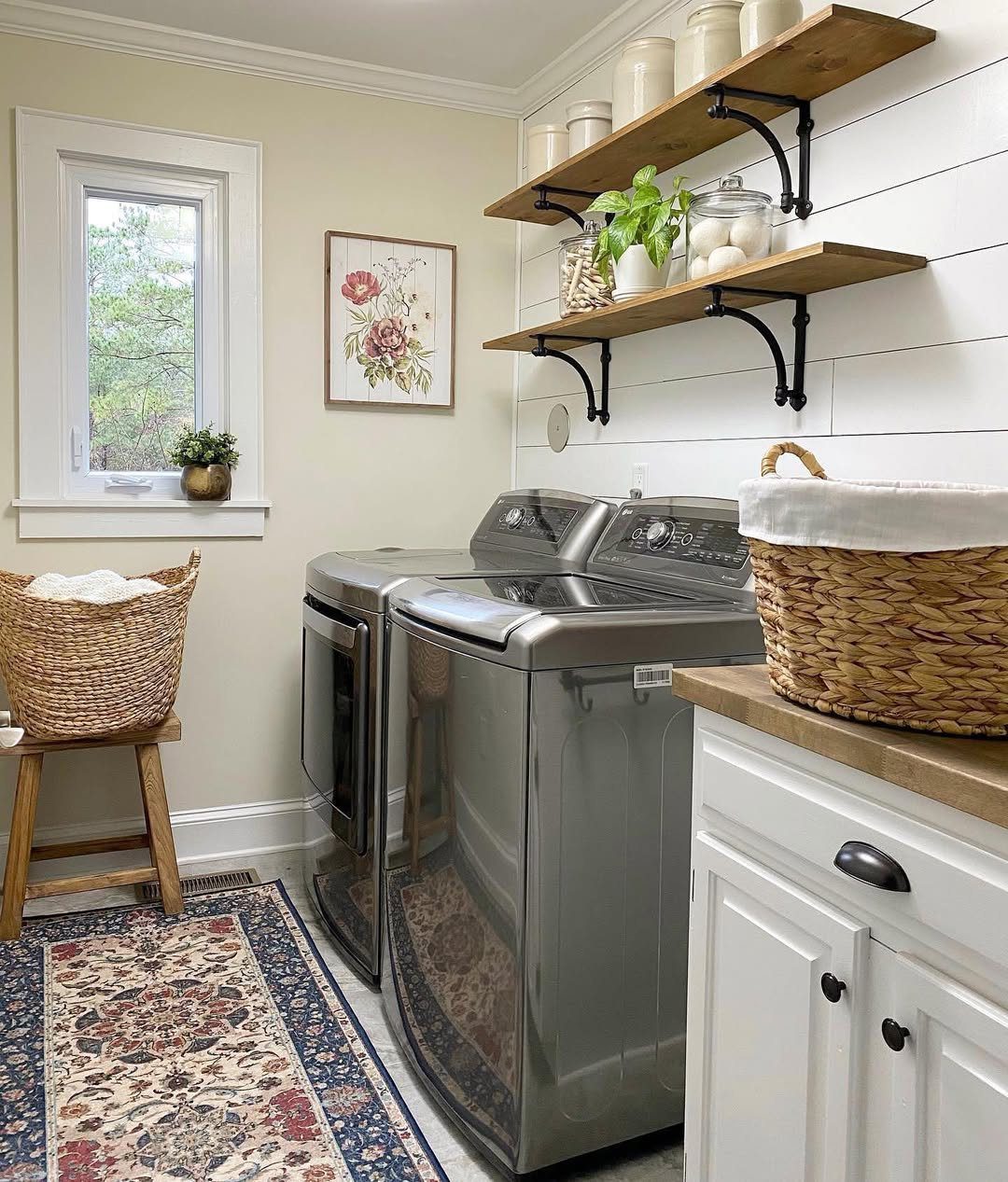 25 Dreamy Farmhouse Laundry Rooms for 2025 13 Rustic Farmhouse Charm With Vintage Details