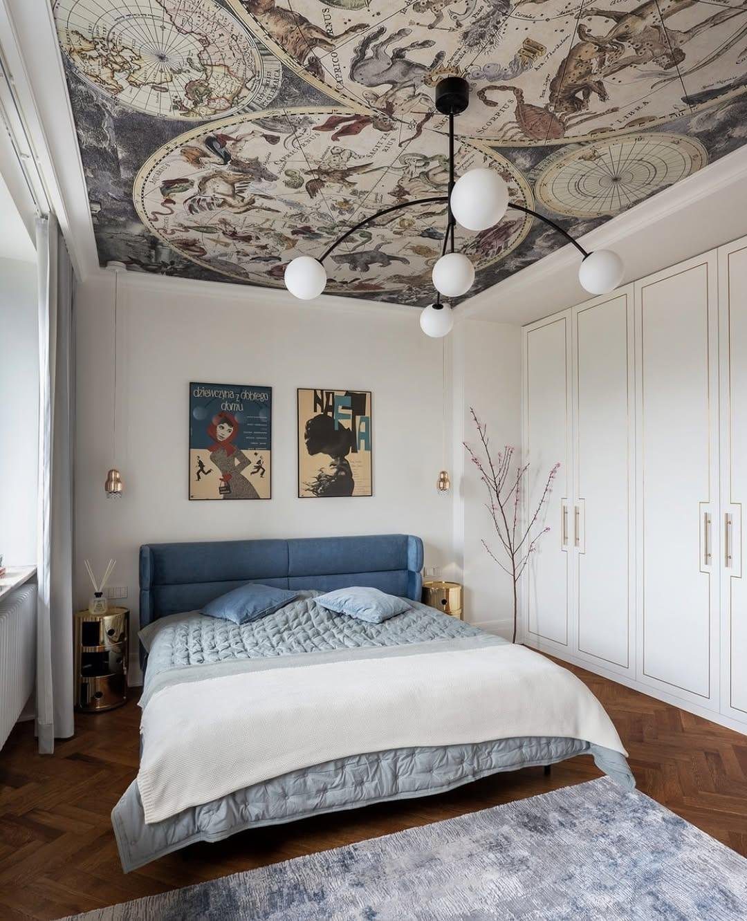 Jaw-Dropping Eclectic Bedrooms You Can't Miss (2025) 9 Celestial Ceiling And Luxe Details
