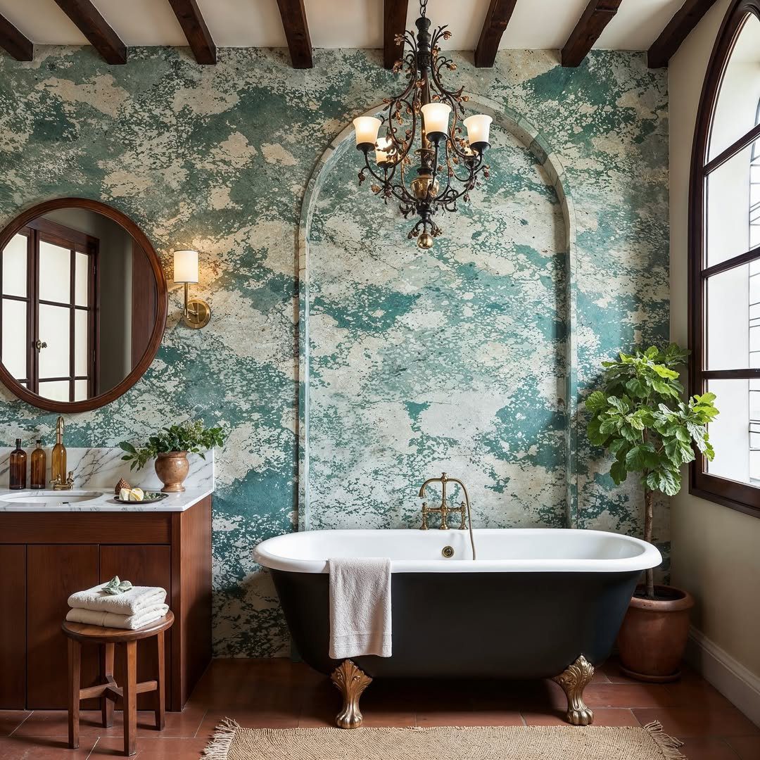 25 Mind-Blowing Eclectic Bathroom Designs for 2025 19 Timeless Elegance With Rustic Charm