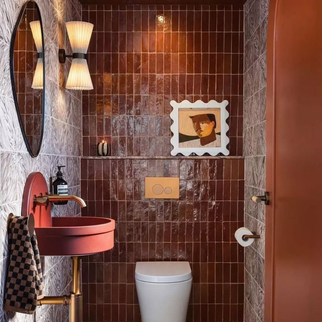 25 Mind-Blowing Eclectic Bathroom Designs for 2025 24 Warm Earthy Tones With Modern Edge