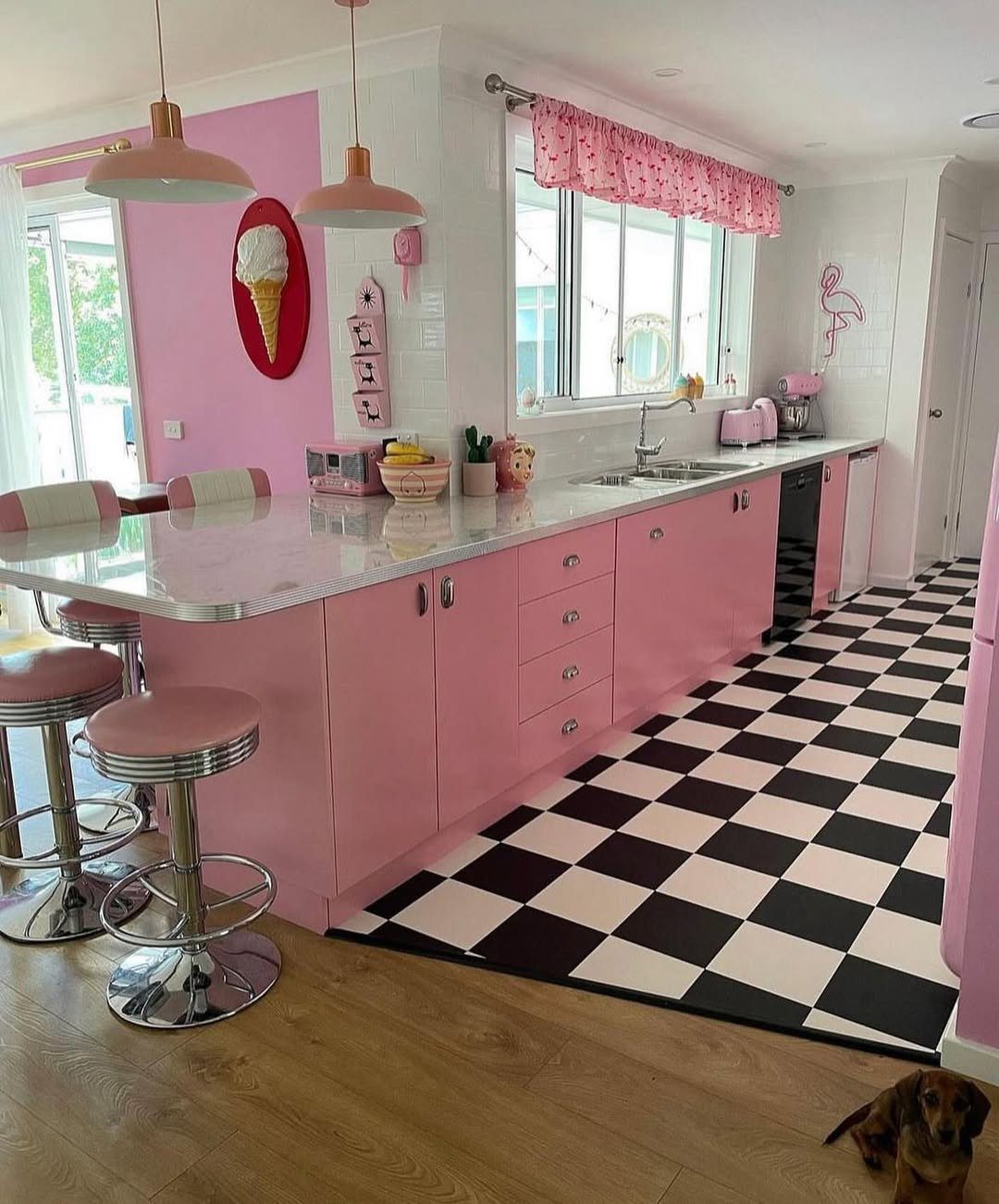 Retro Diner Meets Barbiecore Glam