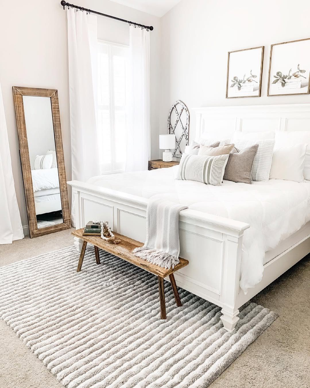 25 Dreamy Farmhouse Bedrooms You'll Obsess Over (2025) 21 Minimalist Farmhouse With Warm Textures
