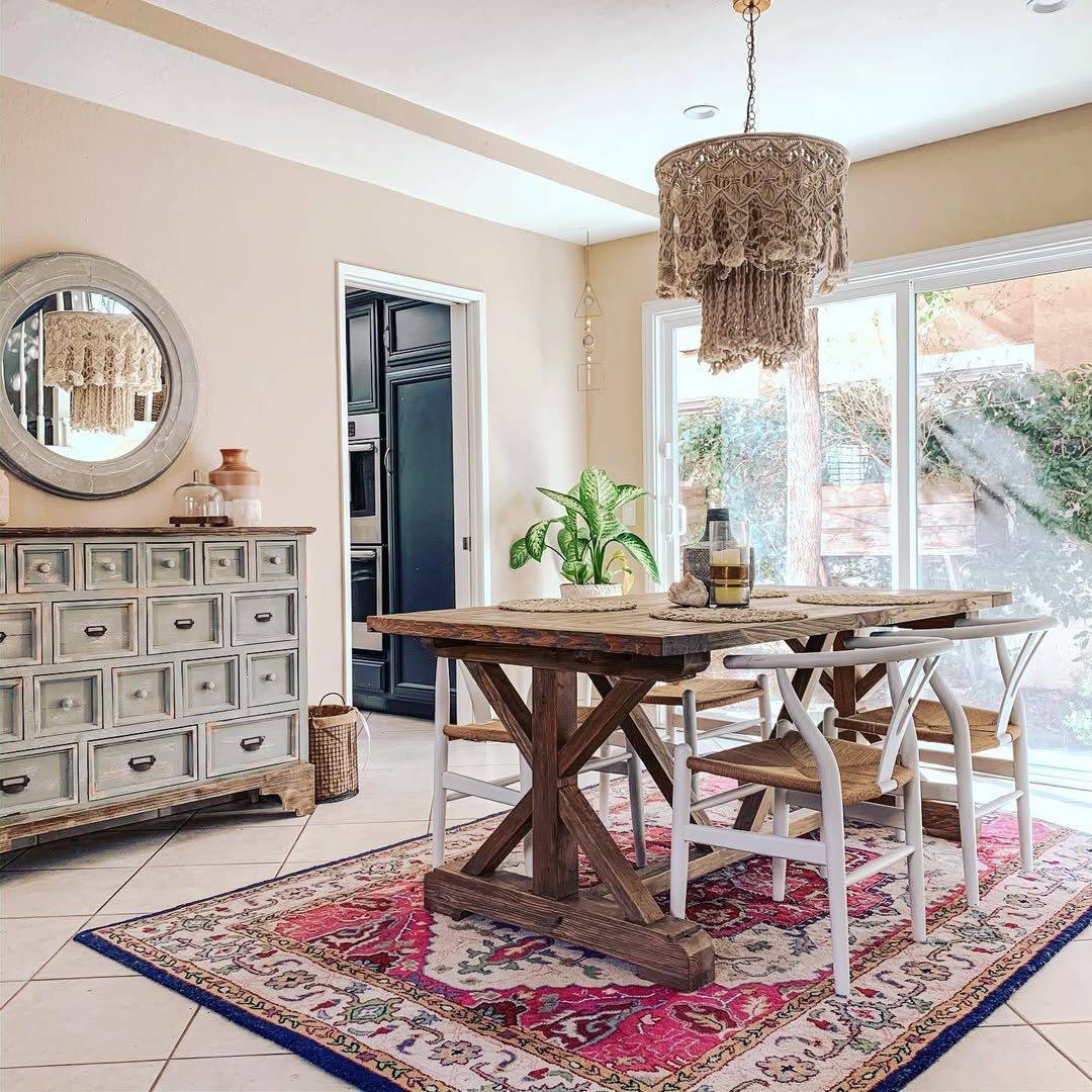 Stunning Sun-Soaked Dining Rooms for 2025! 12 A Sunlit Blend Of Boho And Rustic Charm