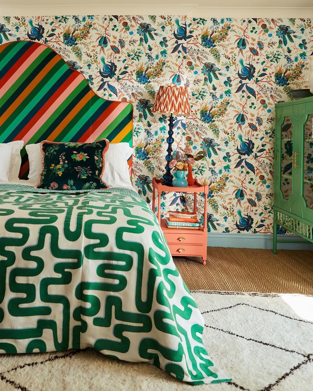 20 Jaw-Dropping Maximalist Bedrooms to Try in 2025! 19 Pattern Play With Bold Colors