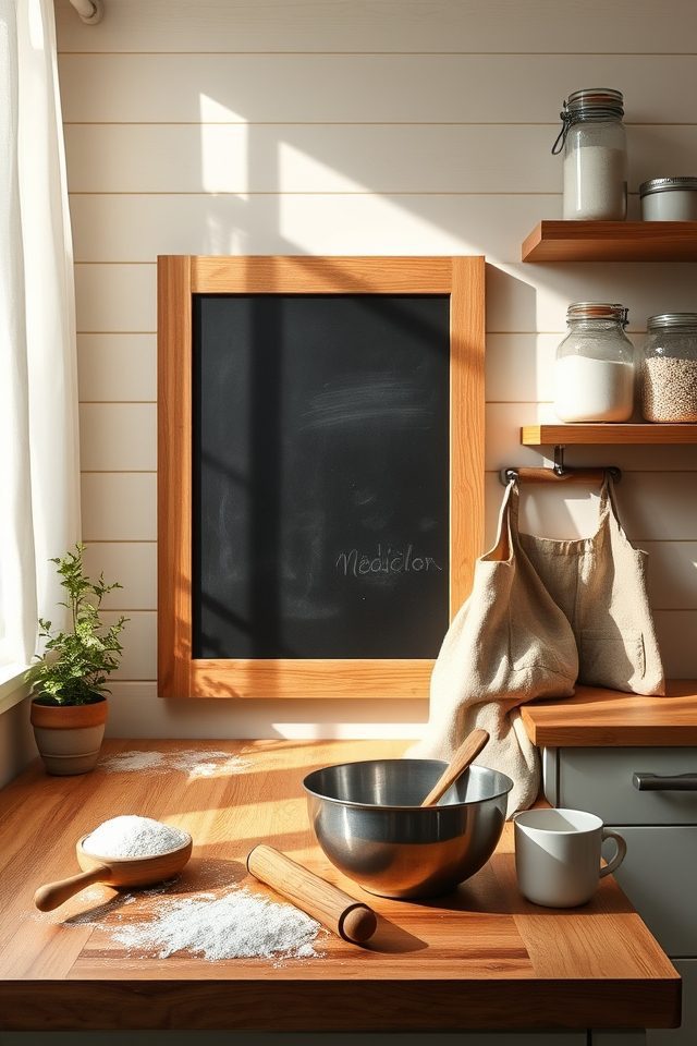 16 Delightful Kitchen Decor Ideas for Those Who Love to Bake 4 add chalkboard for recipes