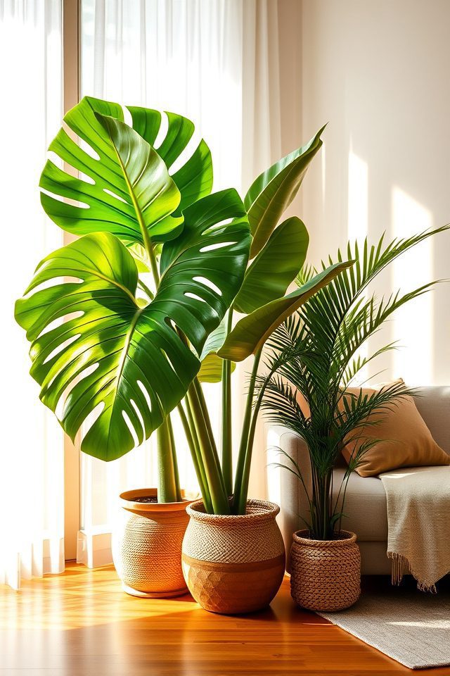 19 Tropical Living Room Decor Ideas to Bring Hawaiian Bliss Home 2 add lush indoor plants