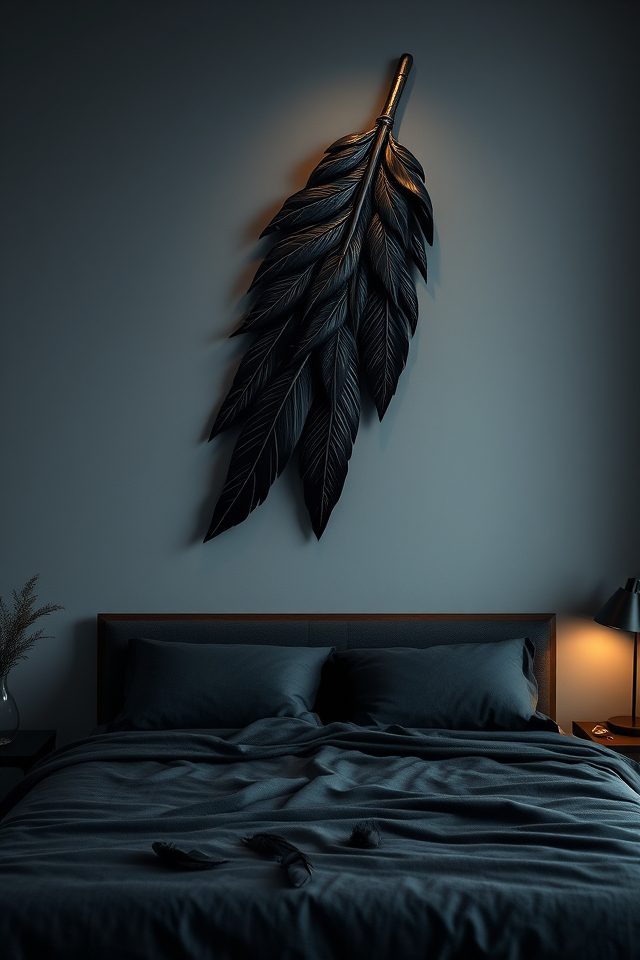 16 Edgy Tattoo-Inspired Decor Ideas for an Artistic Bedroom 15 bold mysterious raven hangings