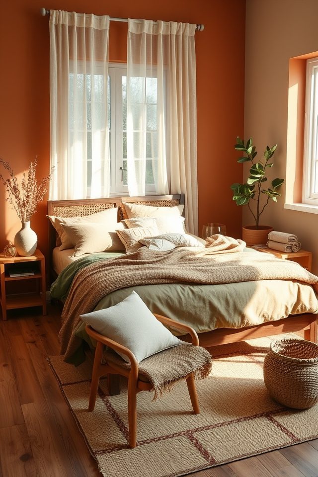 18 Bedroom Decor Inspirations for a Cozy National Simplicity Day 17 calming earthy tones bedroom