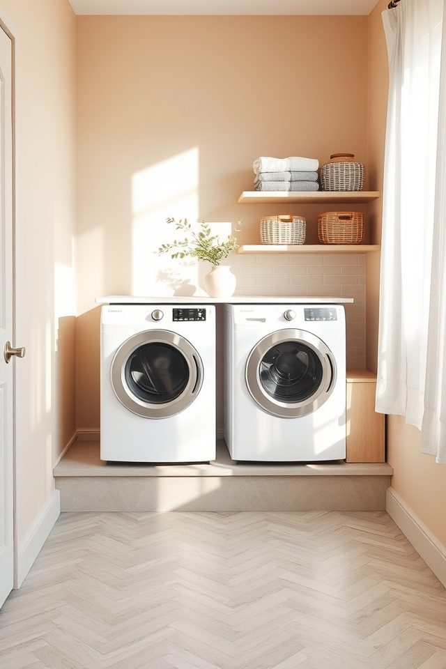 14 Laundry Room Decor Ideas to Brighten National Simplicity Day 2 calming timeless neutral schemes