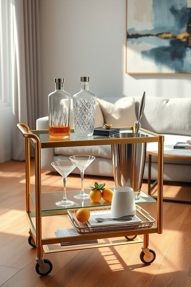 18 Inspiring Home Bar Decor Ideas for Perfect Summer Cocktails 4 chic sleek bar display