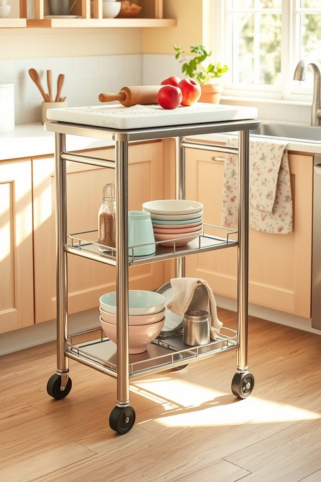 16 Delightful Kitchen Decor Ideas for Those Who Love to Bake 8 choose flexible rolling cart
