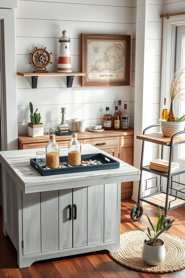 18 Inspiring Home Bar Decor Ideas for Perfect Summer Cocktails 3 coastal vibes nautical touches