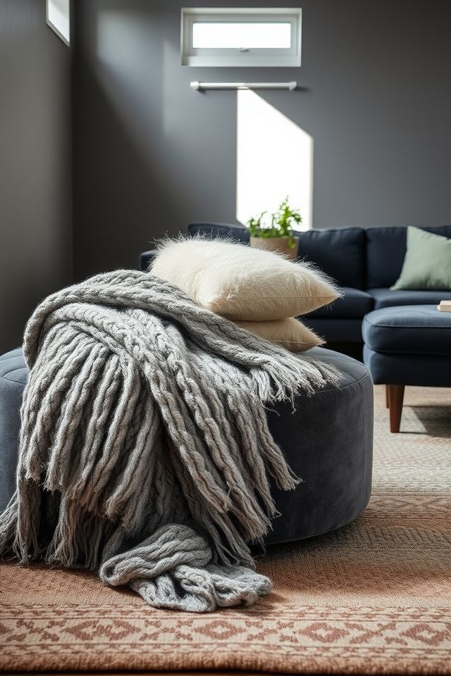 12 Basement Room Decor Ideas for a Cool National Ice Cream Day Retreat 9 cozy textured fabric layers