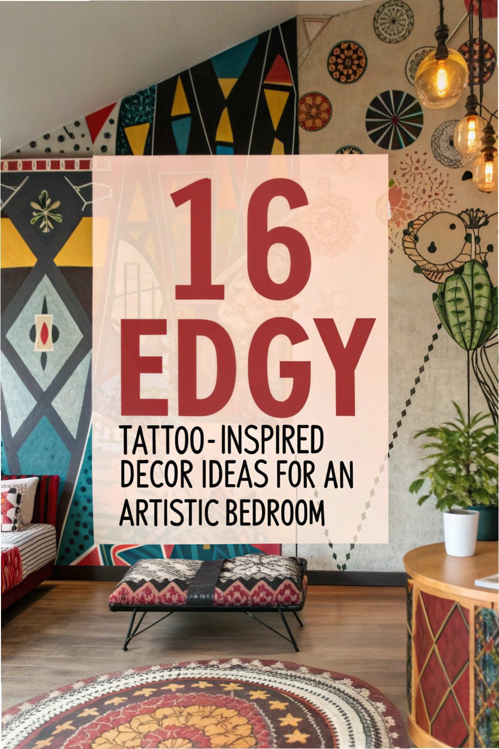 Edgy Tattoo-Inspired Decor Ideas for an Artistic Bedroom