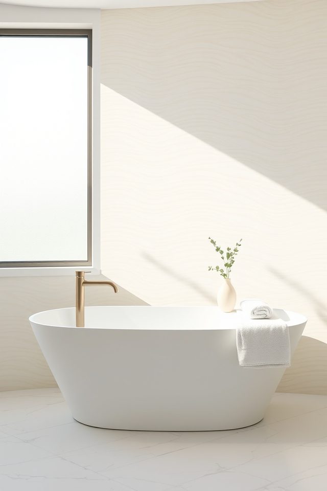 18 Bathroom Wallpaper Ideas to Celebrate National Vanilla Ice Cream Day 10 dreamy whipped cream waves