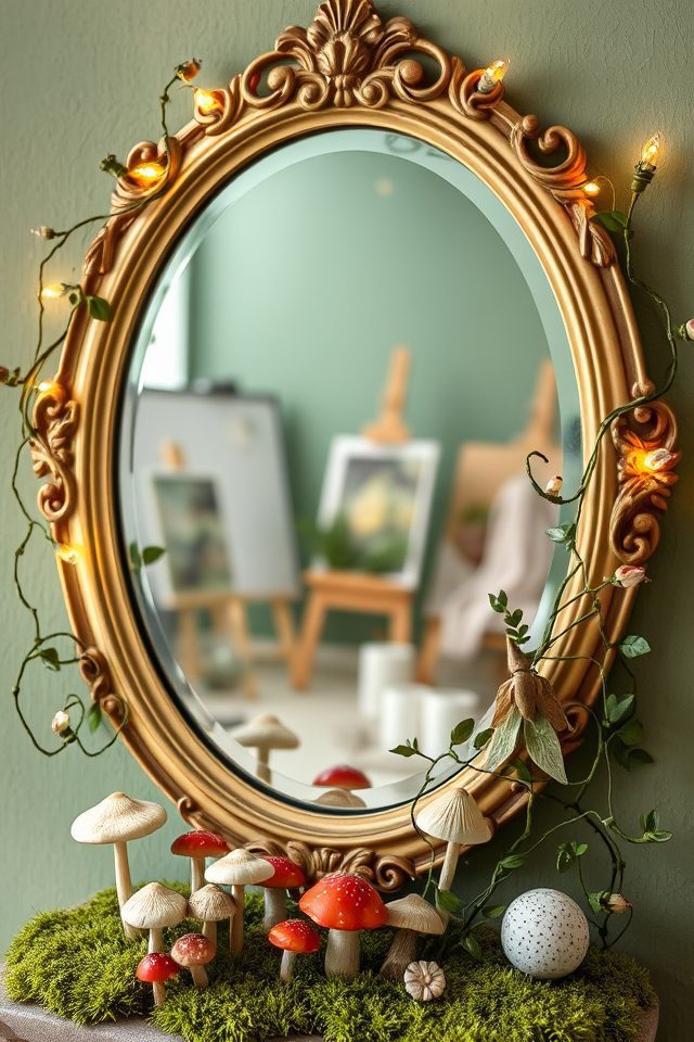 14 Whimsical Art Studio Ideas Inspired by Alice's Adventures 11 enchanted forest mirror portal