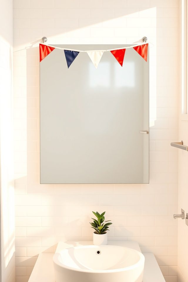 14 Patriotic Bathroom Decor Ideas for July 14 festive patriotic bunting border