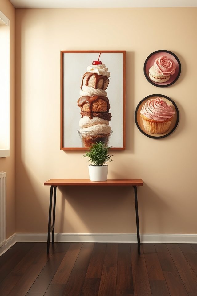 12 Basement Room Decor Ideas for a Cool National Ice Cream Day Retreat 2 gallery walls and decals
