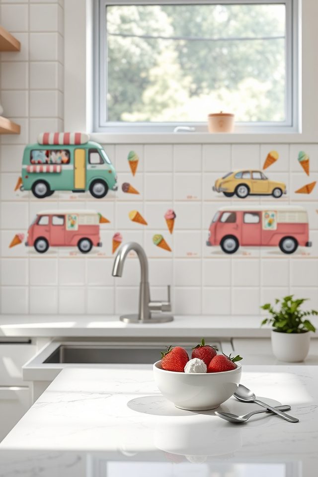 17 Ice Cream Themed Kitchen Decor Ideas 11 ice cream truck backsplash