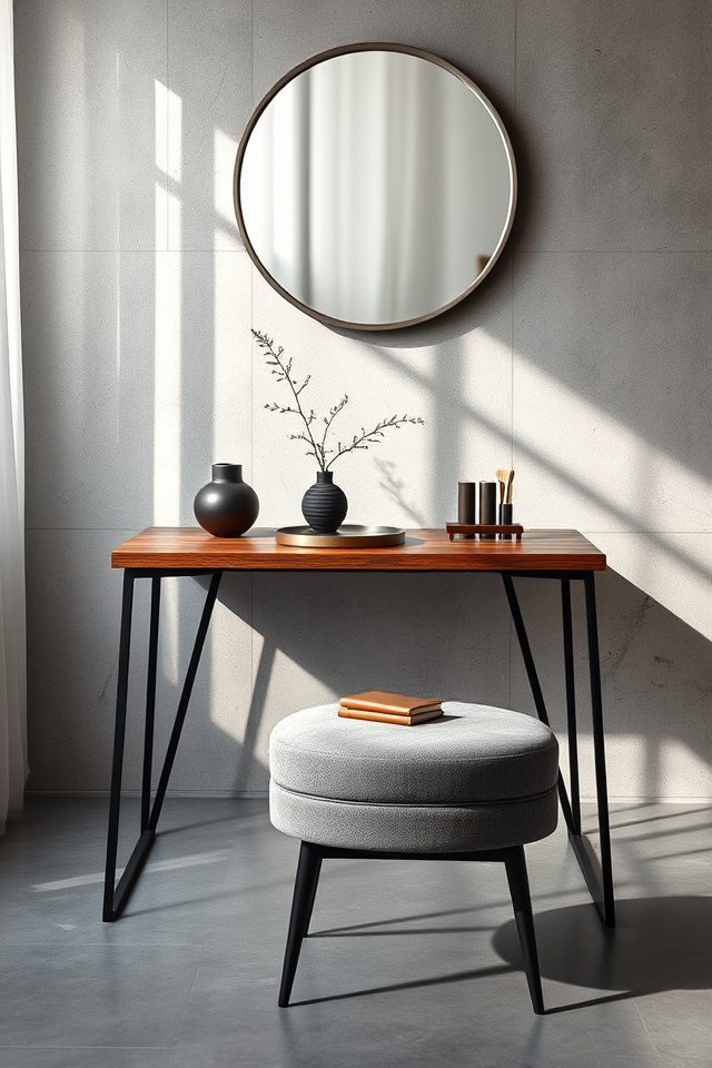 16 Glamorous Vanity Setup Ideas for Your Aesthetic Bedroom 9 industrial edge metal frames