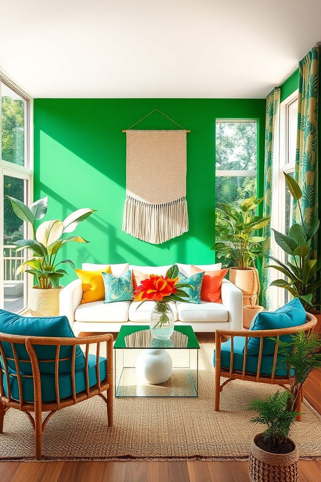 19 Tropical Living Room Decor Ideas to Bring Hawaiian Bliss Home 1 infuse vibrant tropical hues