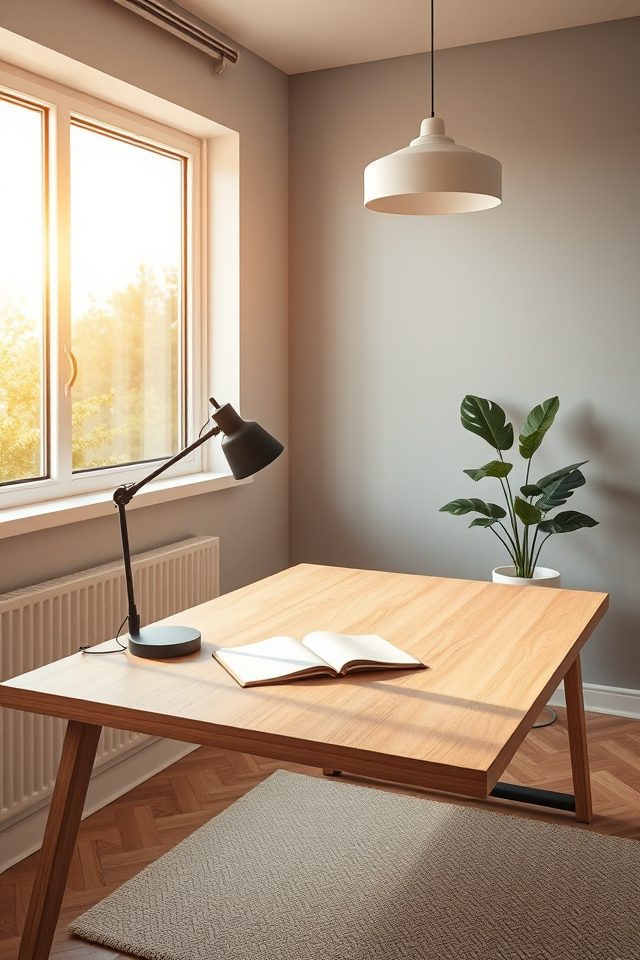 15 Productive Home Office Decor Ideas for a Focused & Simple Workspace 11 invest in quality lighting