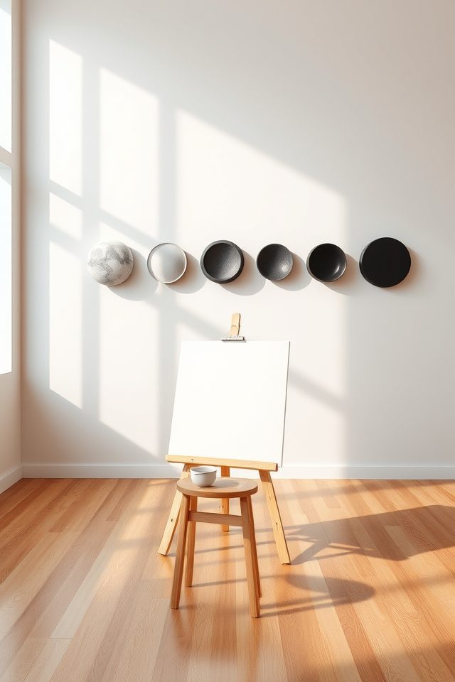 14 Art Studio Decor Ideas Inspired by National Moon Day 2 lunar cycle wall art