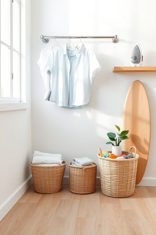 14 Laundry Room Decor Ideas to Brighten National Simplicity Day 14 maintain tidy drying space