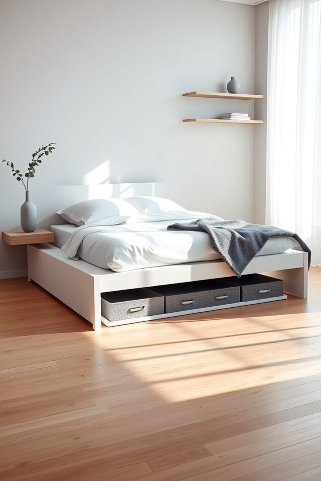 17 Minimalist Bedroom Decor Ideas for a Calm and Serene Retreat 4 minimalist bedroom hidden storage