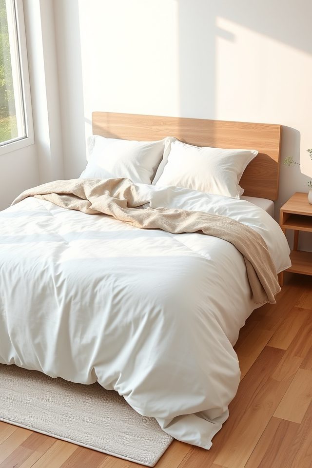 18 Bedroom Decor Inspirations for a Cozy National Simplicity Day 2 minimalist neutral bedding layers