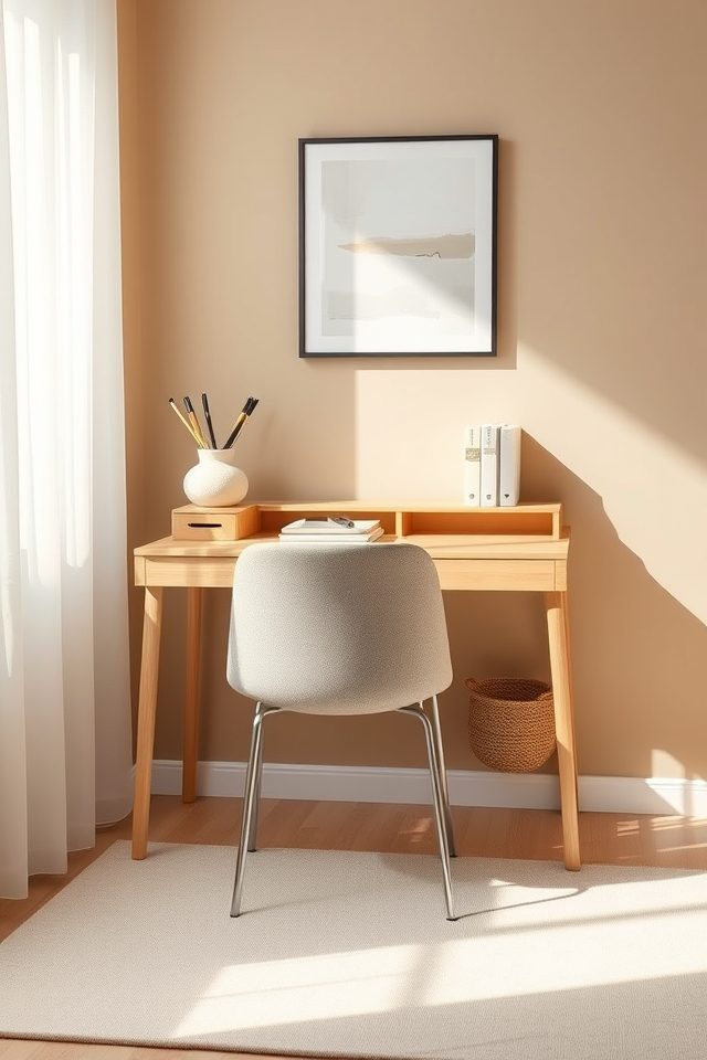 15 Productive Home Office Decor Ideas for a Focused & Simple Workspace 3 neutral shades foster productivity
