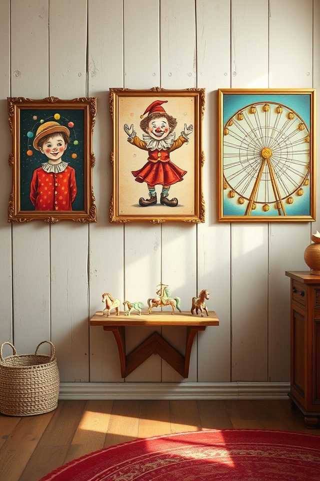 15 Playful Carnival-Themed Kids Room Decor Ideas for Endless Fun 5 nostalgic vintage carnival posters