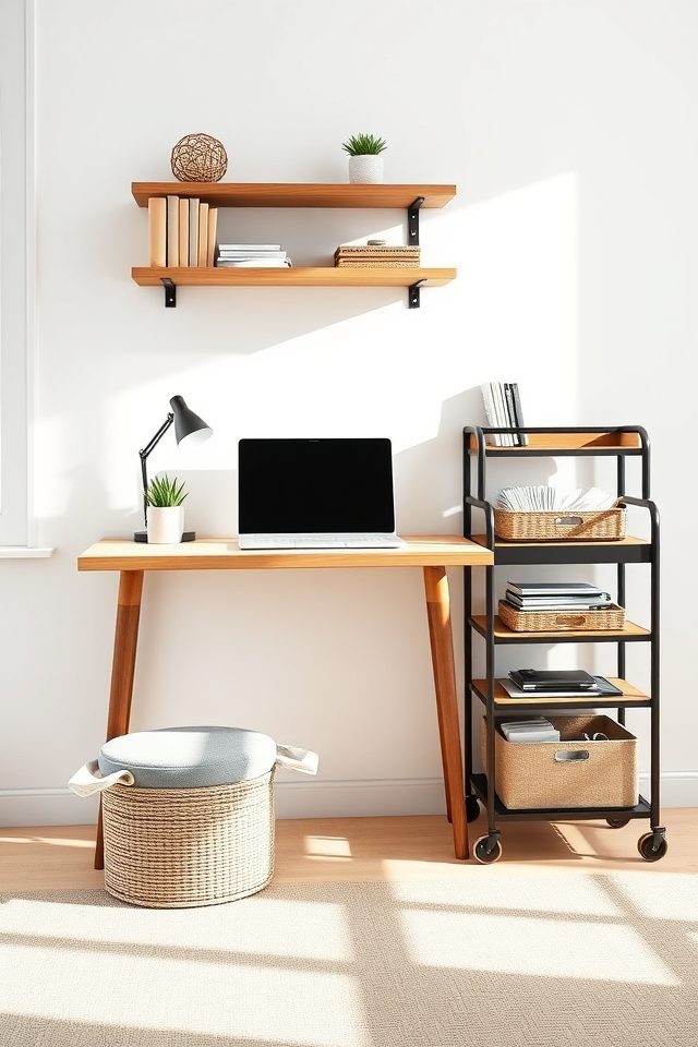 15 Productive Home Office Decor Ideas for a Focused & Simple Workspace 4 organized functional storage solutions