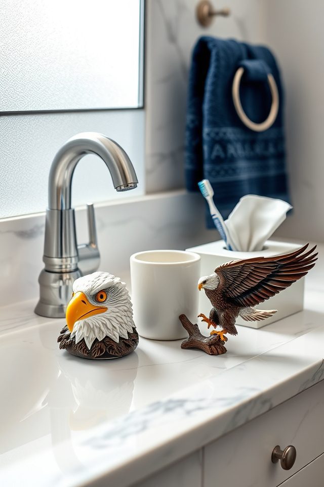14 Patriotic Bathroom Decor Ideas for July 10 patriotic bald eagle accessories