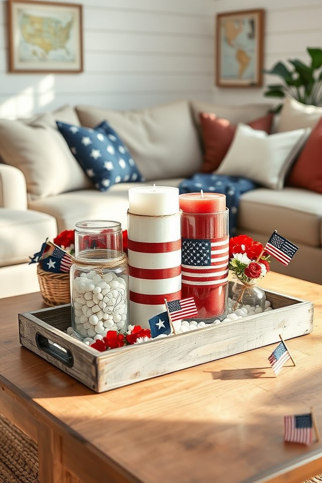 15 Patriotic Living Room Decor Ideas for July 4th 15 patriotic red white blue