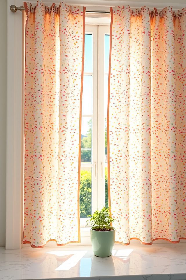 17 Ice Cream Themed Kitchen Decor Ideas 6 playful sprinkle patterned curtains